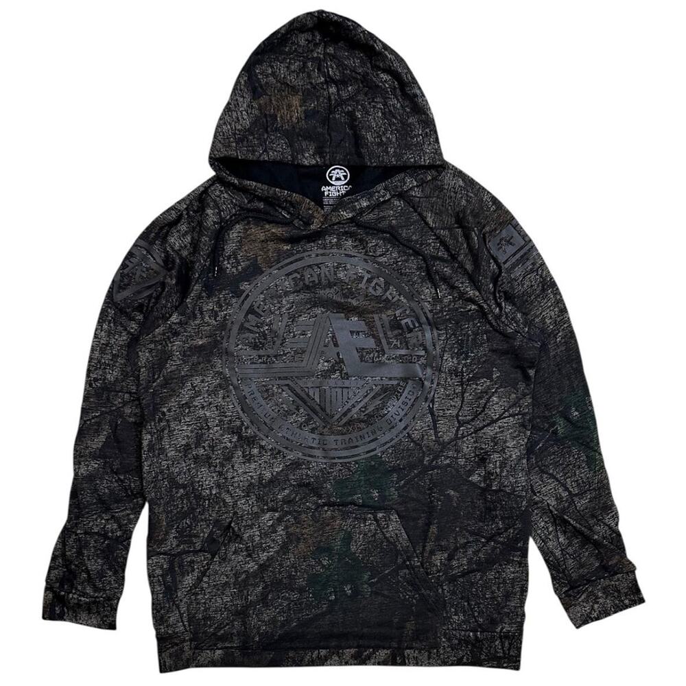 American Fighter X Realtree Camo Men's Wyoming Hoodie in Black